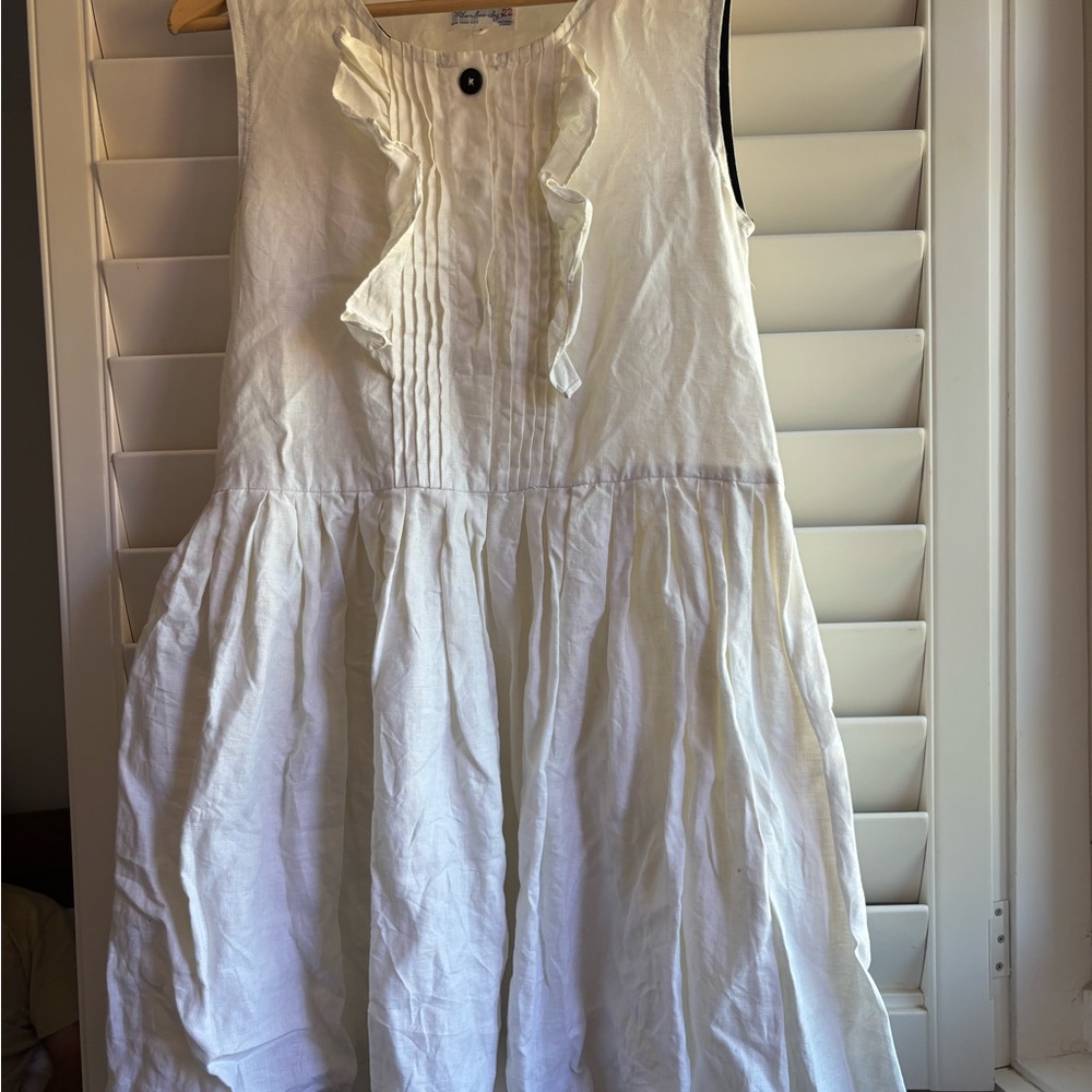 Chic White Ruffle Mini Dress